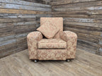 Vintage Art Deco Armchair Club Chair On Casters