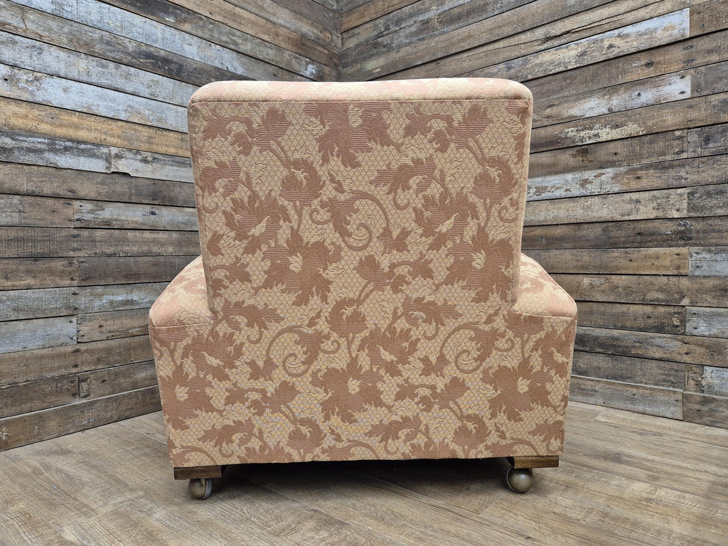 Vintage Art Deco Armchair Club Chair On Casters