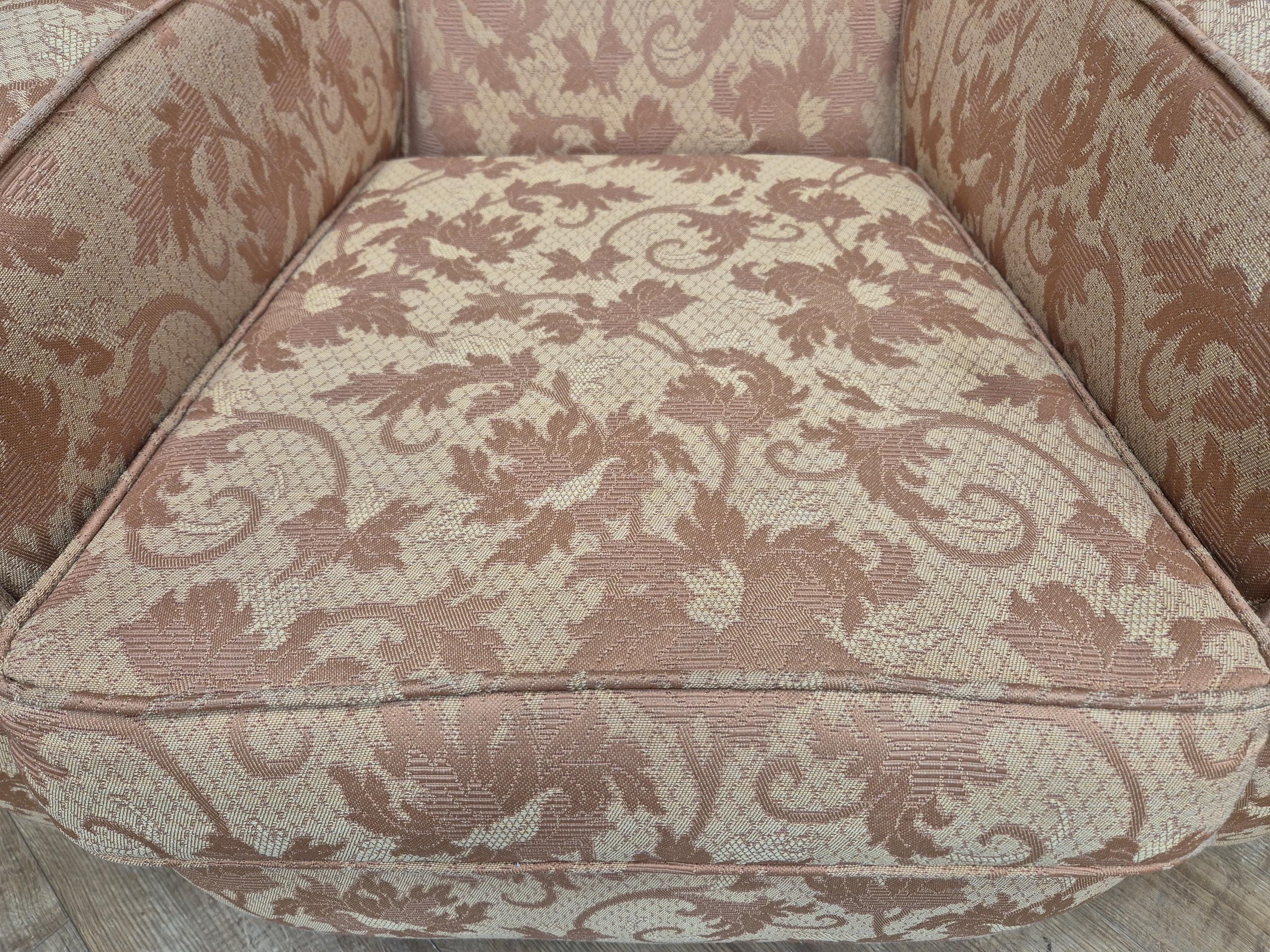 Vintage Art Deco Armchair Club Chair On Casters