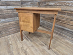 Vintage Distressed Office Study Industrial Library Desk Two Drawers With Key