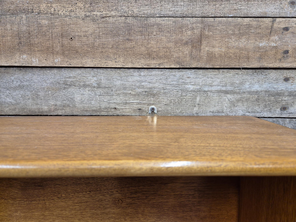 Remodelled William Lawrence Teak Bureau Bookcase with Hairpin Legs Retro Lining