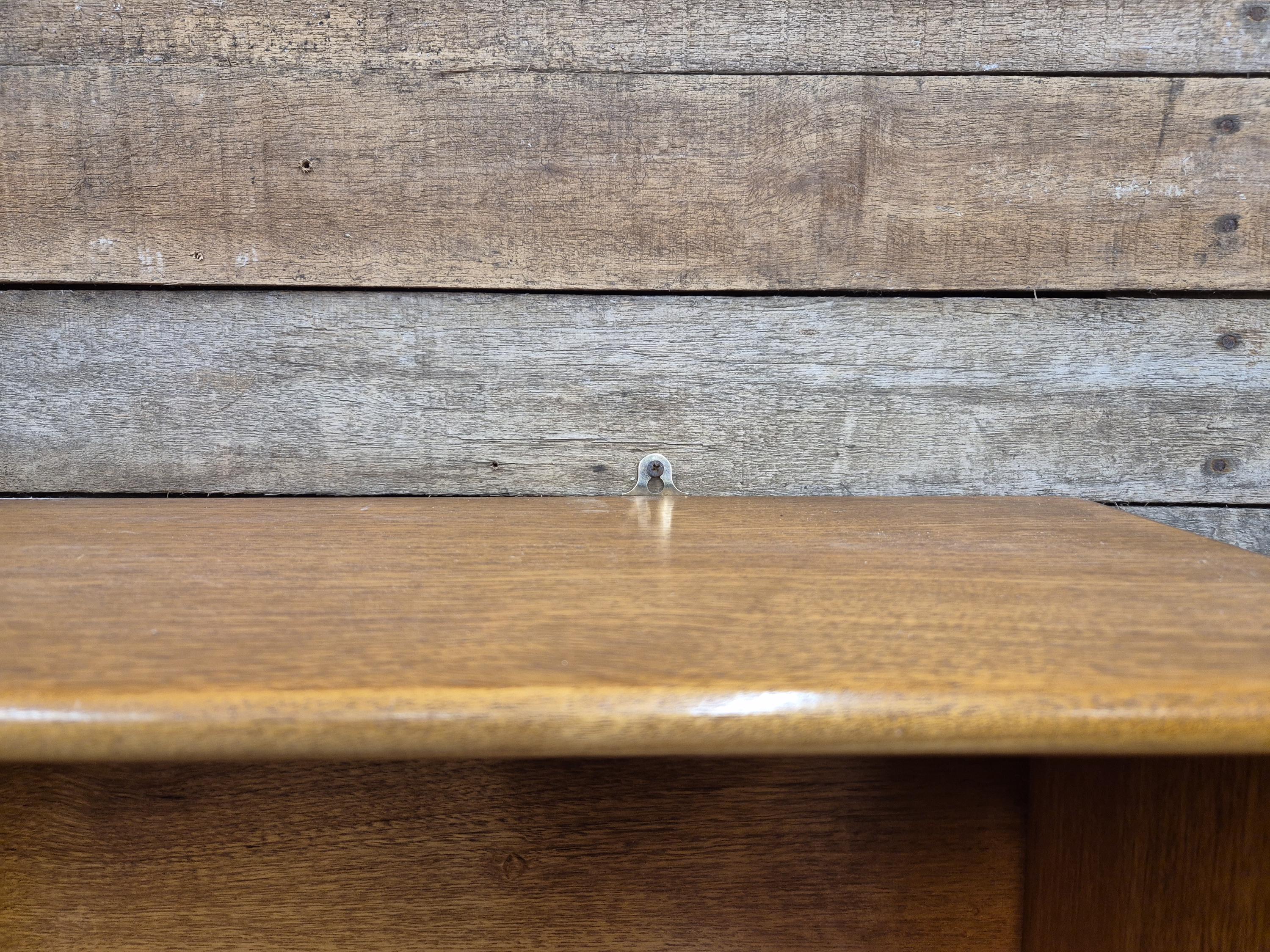 Remodelled William Lawrence Teak Bureau Bookcase with Hairpin Legs Retro Lining
