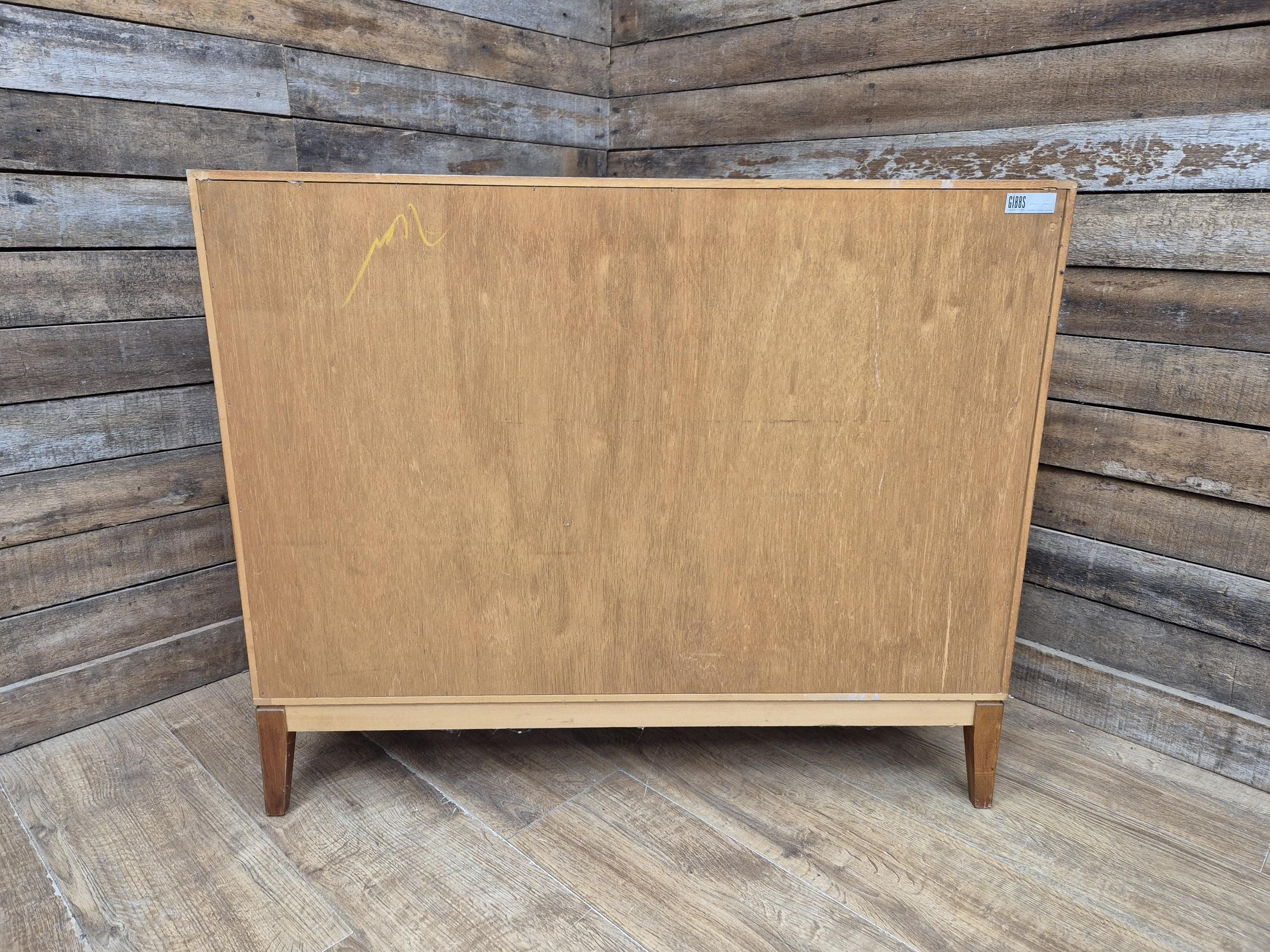 Herbert Gibbs Mid-Century Teak Display Cabinet with Sliding Glass Doors Retro