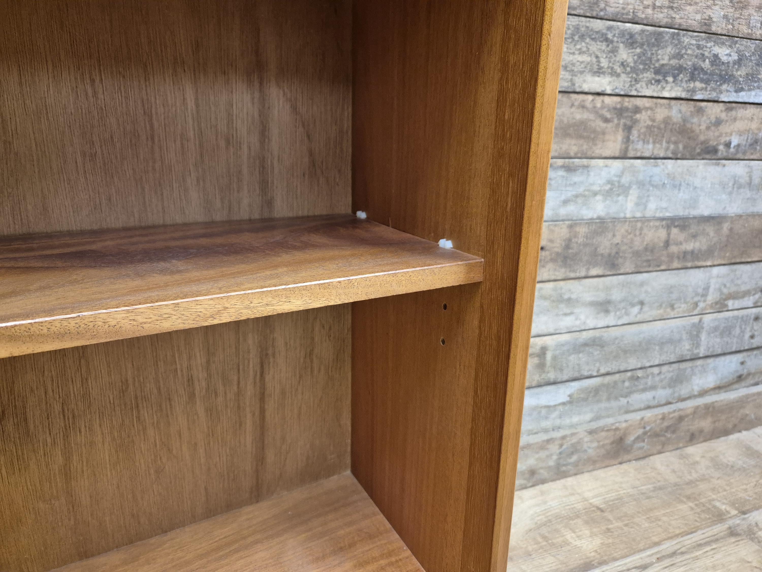 Herbert Gibbs Mid-Century Teak Display Cabinet with Sliding Glass Doors Retro