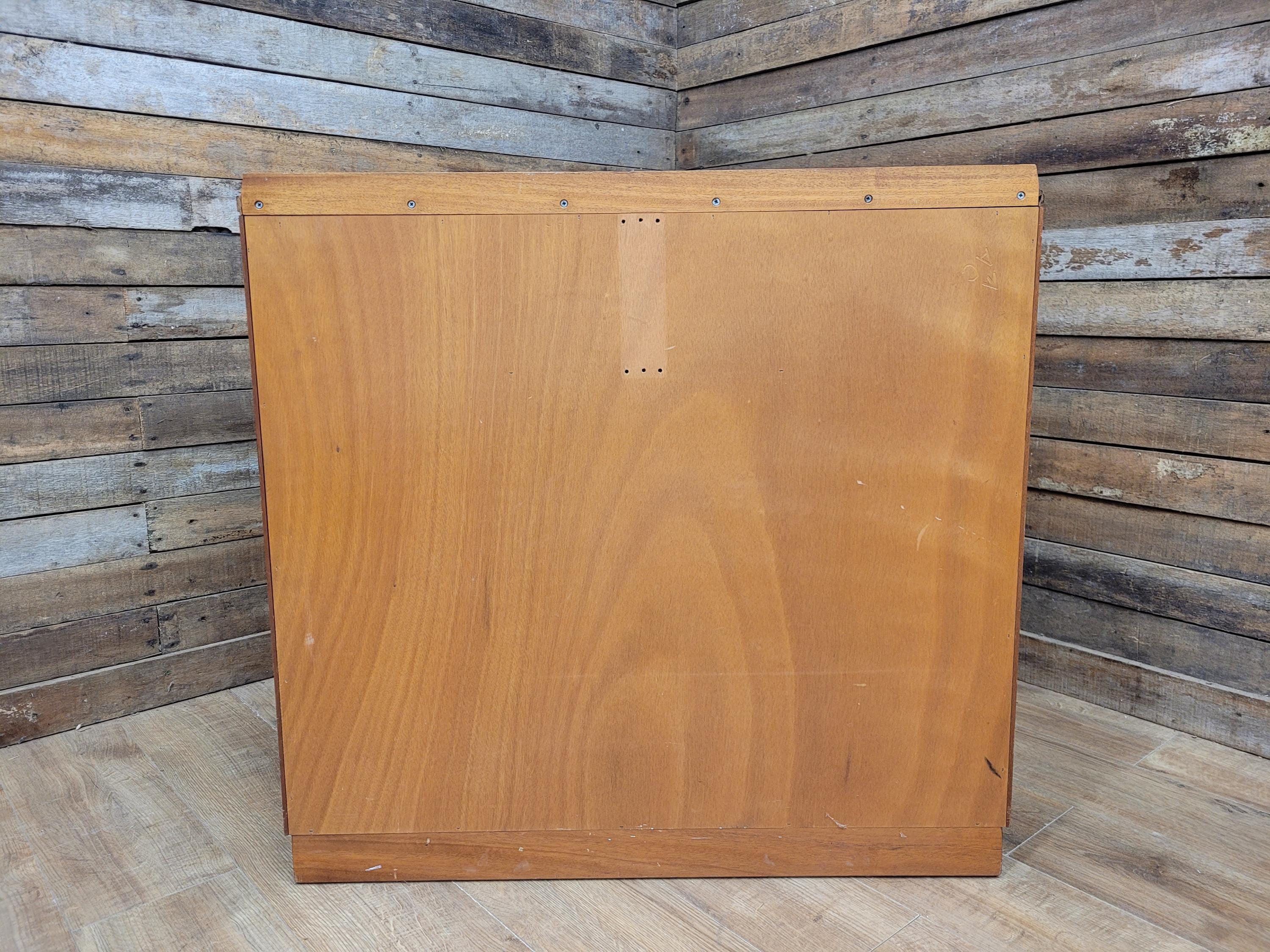 Mid Century M.O.D Industrial Teak Chest of Drawers 2 Over 3 Ex Military Storage