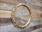 Vintage Circular Gold Wall Mirror Ornate Moulded Plaster Gilt Style