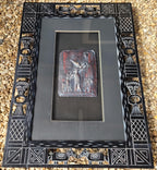 Tribal Egyptian Inspired Carved Decorative Plaque Wall Art