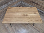 Mid Century Style Industrial Hairpin Leg Coffee Table Rustic Solid Oak Unique