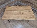 Mid Century Style Industrial Hairpin Leg Coffee Table Rustic Solid Oak Unique
