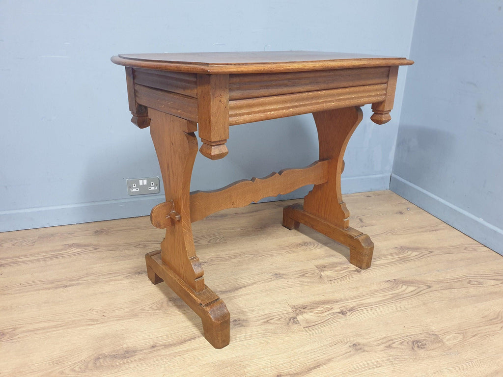 Vintage Arts & Crafts Style Oak Console Table Beautifully Crafted Desk