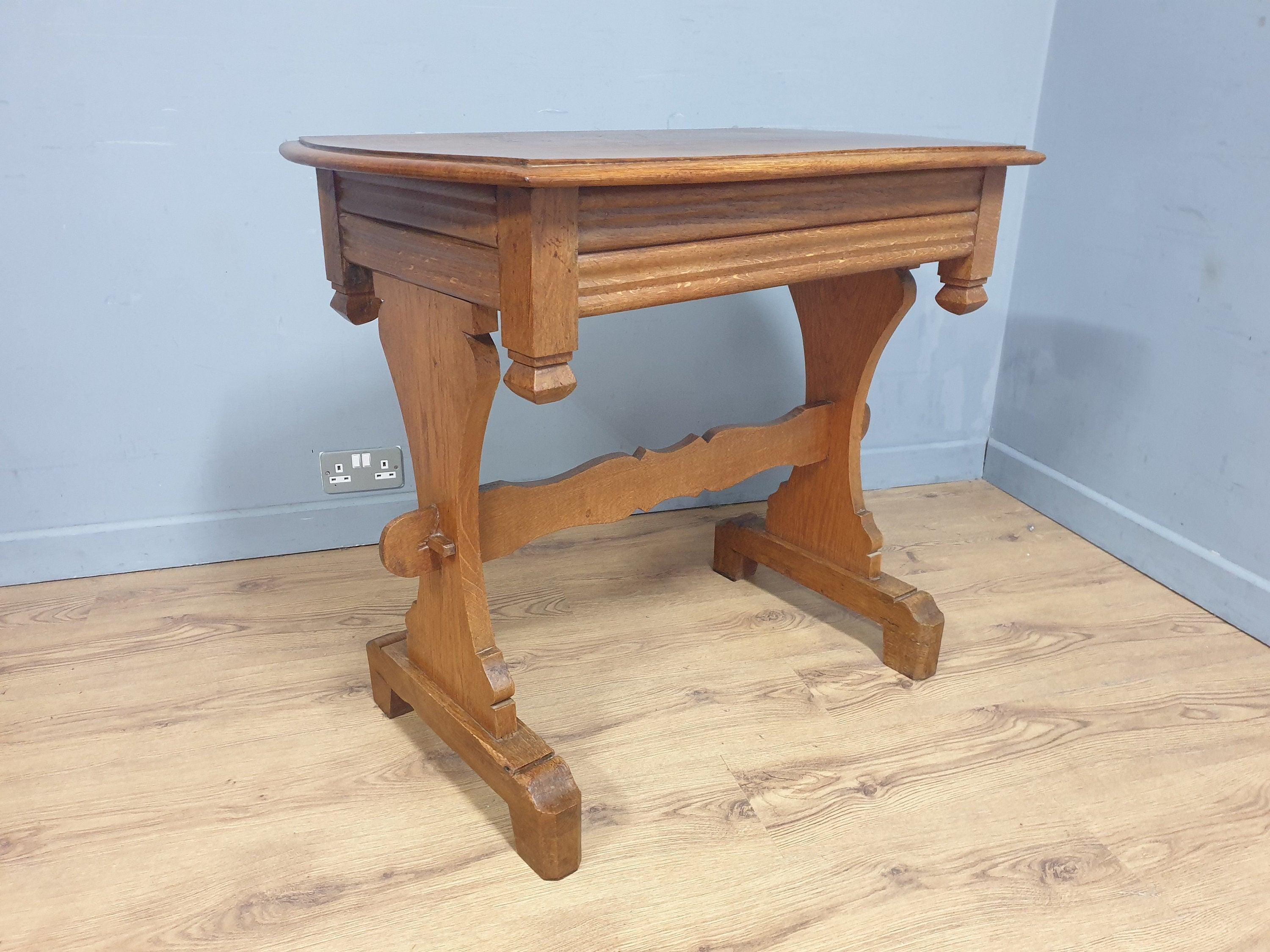 Vintage Arts & Crafts Style Oak Console Table Beautifully Crafted Desk