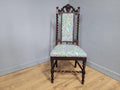 Antique Victoria Mahogany Ornately Carved Barley Twist Hall Chair Bedroom