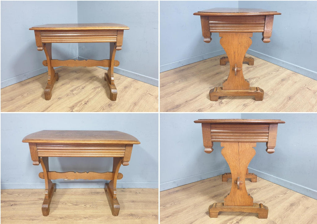 Vintage Arts & Crafts Style Oak Console Table Beautifully Crafted Desk
