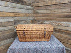 Vintage Wicker Picnic Basket Log Basket Toy Chest