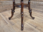 Antique Two Tier Mahogany Torchiere Jardiniere Plant Stand Barley Twist Feature