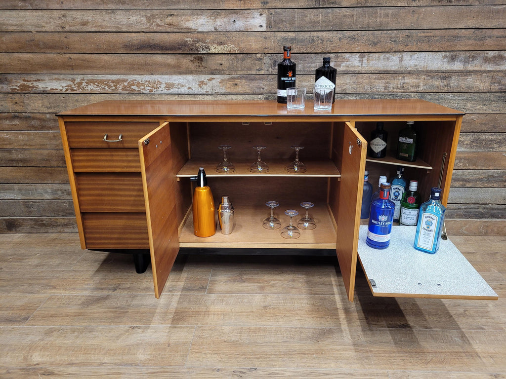 Mid Century Avalon Yatton Teak Sideboard Drinks Cabinet 1960s Vintage Retro