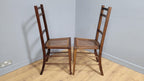 Pair of Antique Mahogany Bedroom Hall Chairs Bergere Seats c19th