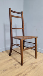 Pair of Antique Mahogany Bedroom Hall Chairs Bergere Seats c19th
