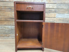 Vintage Mid century Single Drawer Bedside Cupboard Retro Bedside Cabinet