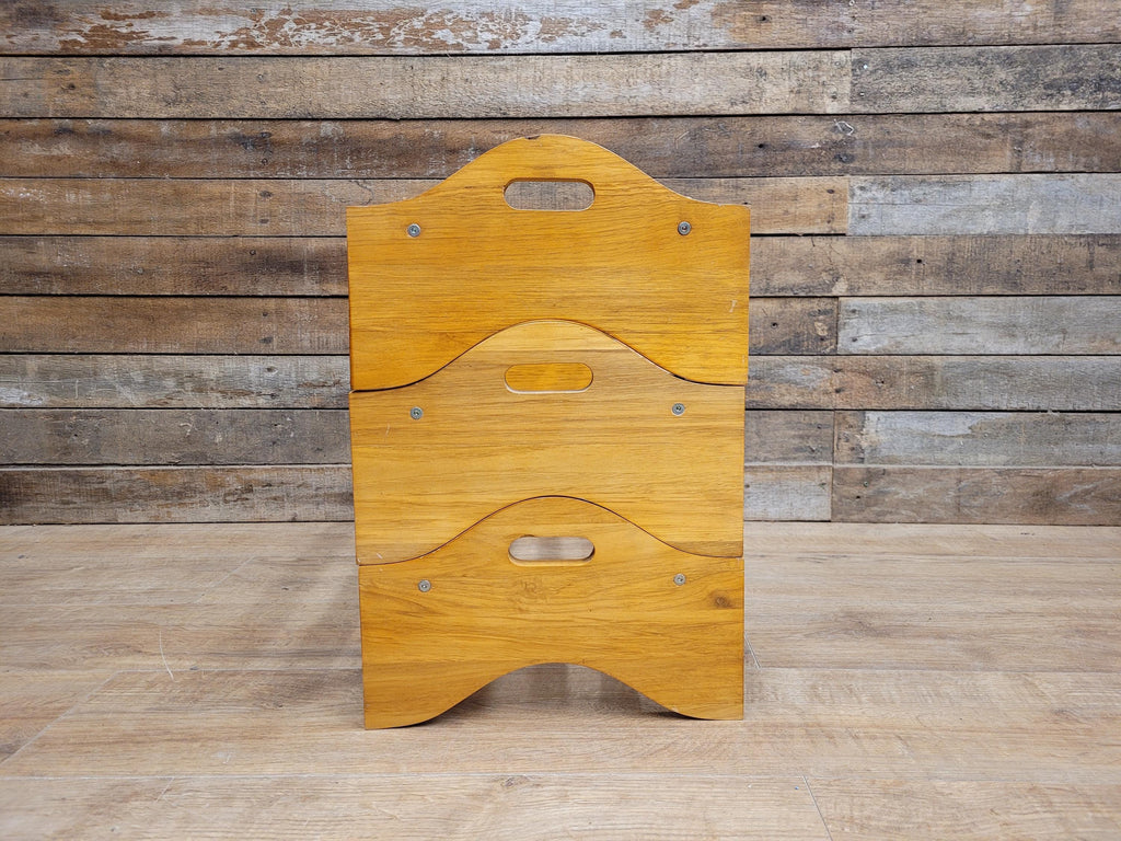 Vintage Rustic Pine Modular Wine Rack Storage Bottle Rack