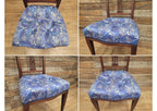 Edwardian Deep Buttoned Seat Inlaid Framed Hall Bedroom Chair William Morris