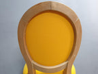 Vintage Country House Bedroom Hall Chair Upholstered Yellow Fabric