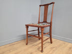Antique Arts And Crafts Wood Framed Hall Bedroom Chair