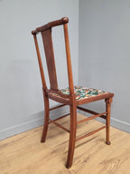 Antique Arts And Crafts Wood Framed Hall Bedroom Chair