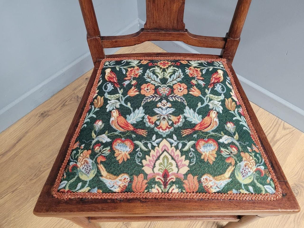 Antique Arts And Crafts Wood Framed Hall Bedroom Chair