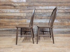 Vintage Pair Of Painted Stick Back Bow Back Windsor Kitchen Chairs