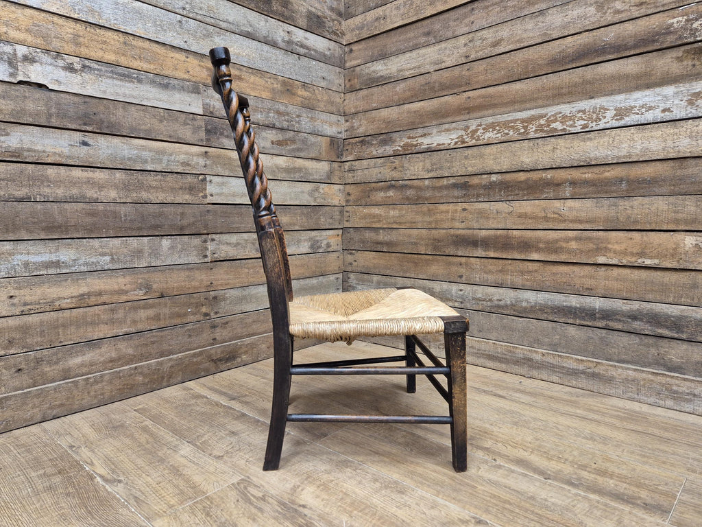 Antique Petite Oak Arts & Craft Barley Twist Great Patina