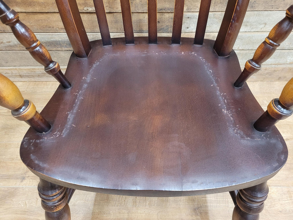 Vintage Country House Lath Back Grandfather Windsor Carver Chair