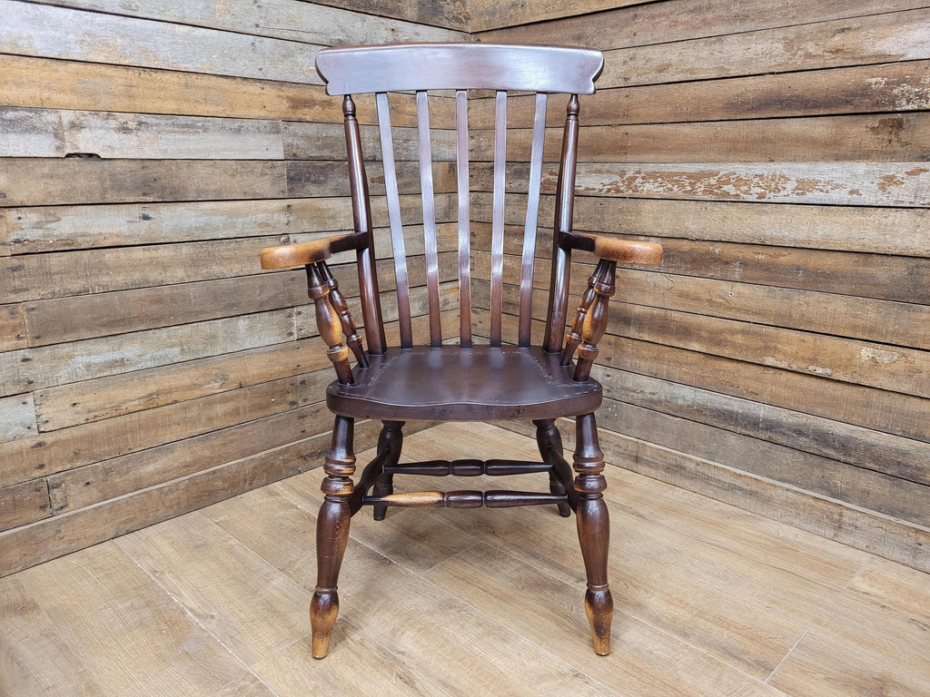 Vintage Country House Lath Back Grandfather Windsor Carver Chair