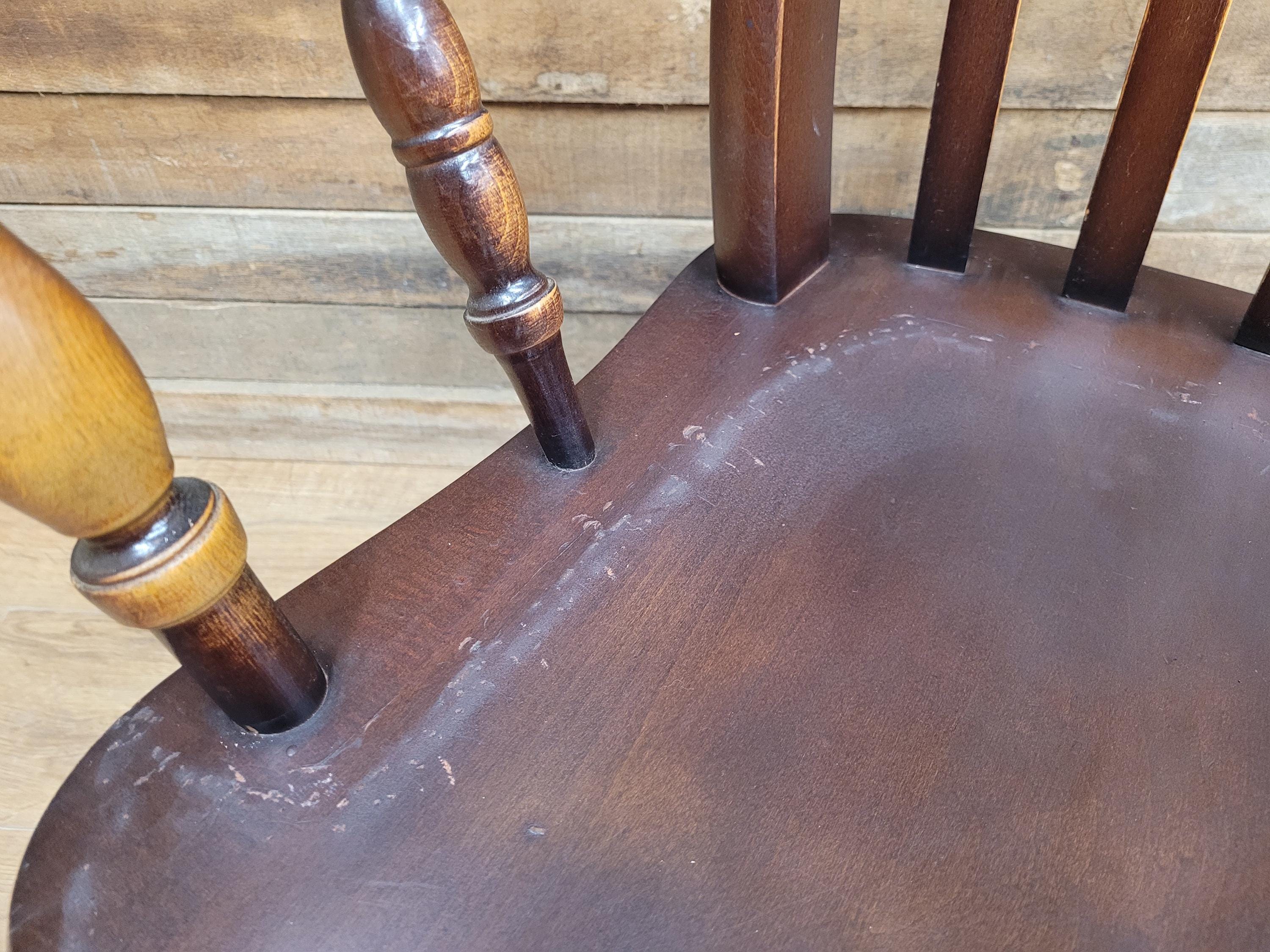 Vintage Country House Lath Back Grandfather Windsor Carver Chair