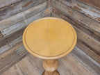Vintage Blonde Torchiere Carved Barley Twist Circular Column Plant Stand
