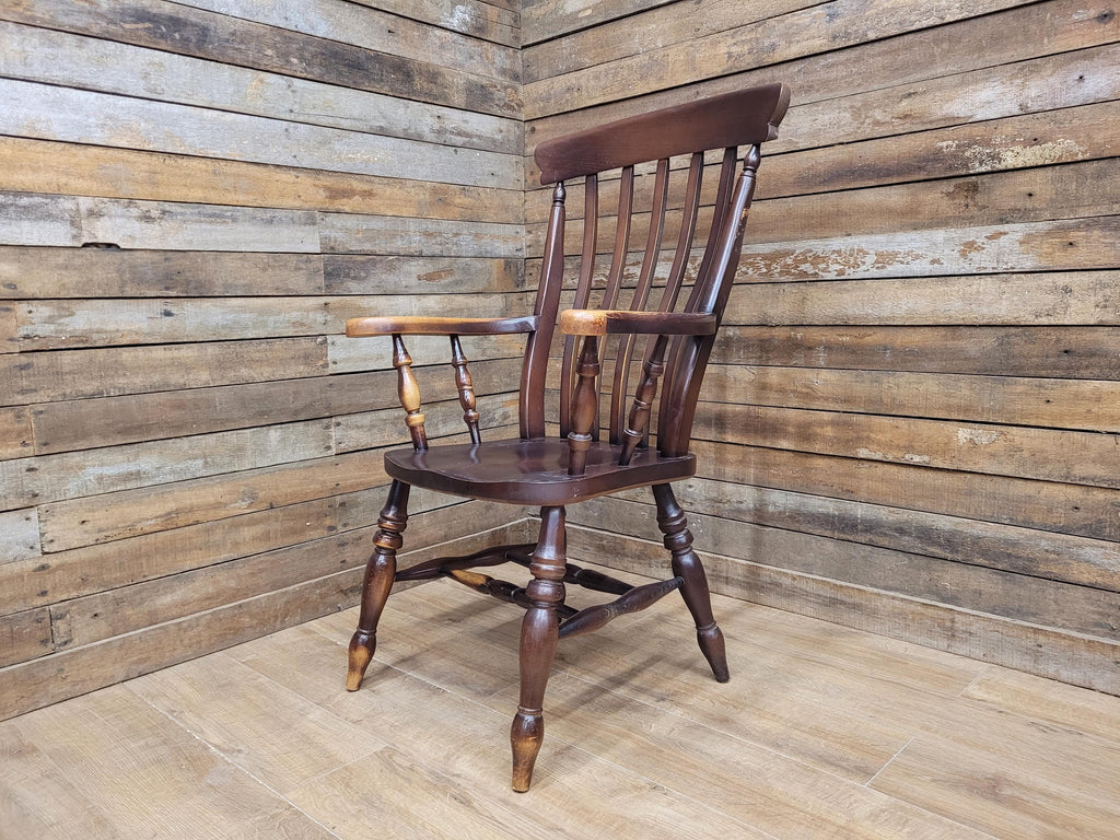 Vintage Country House Lath Back Grandfather Windsor Carver Chair