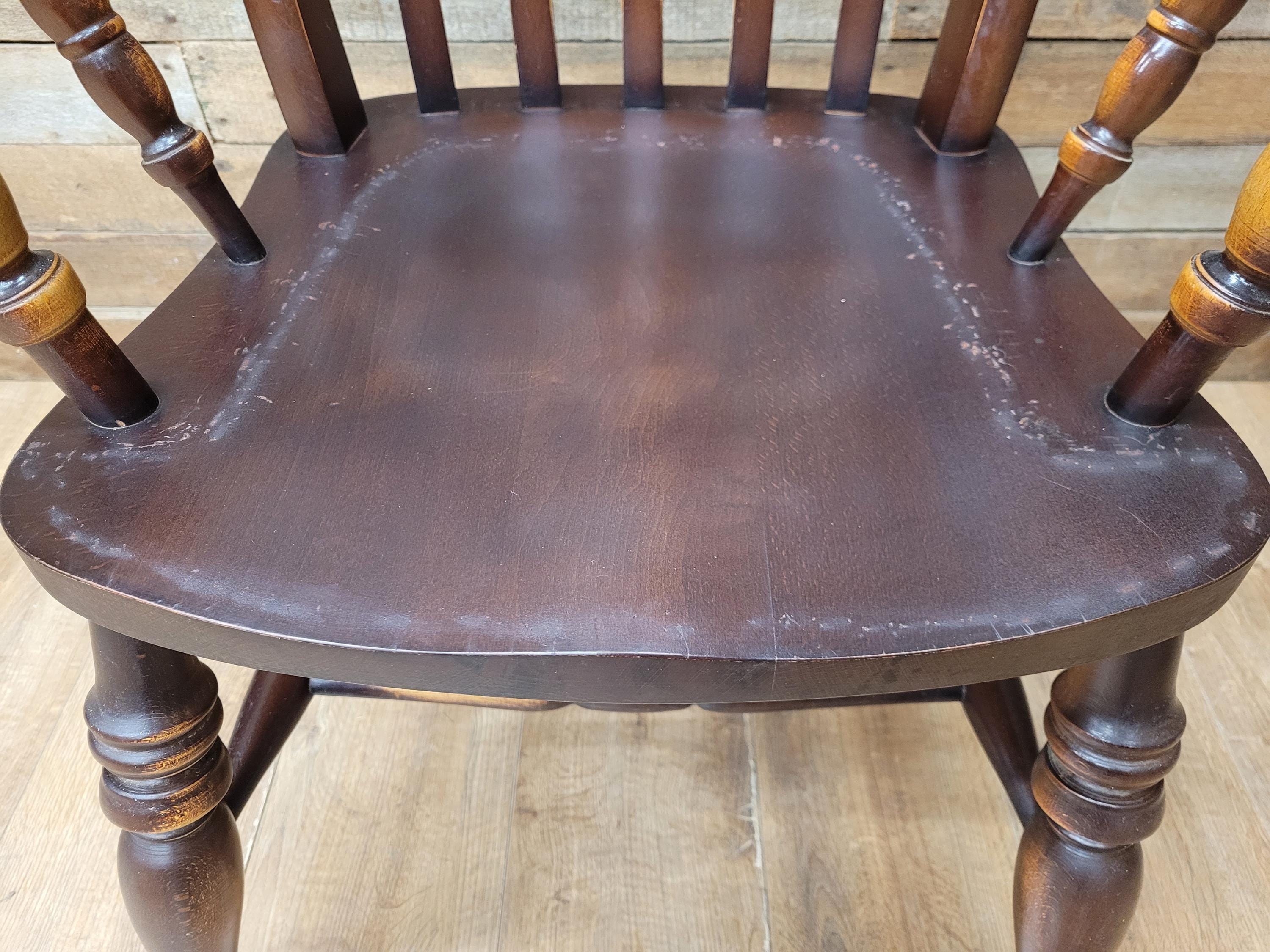 Vintage Country House Lath Back Grandfather Windsor Carver Chair