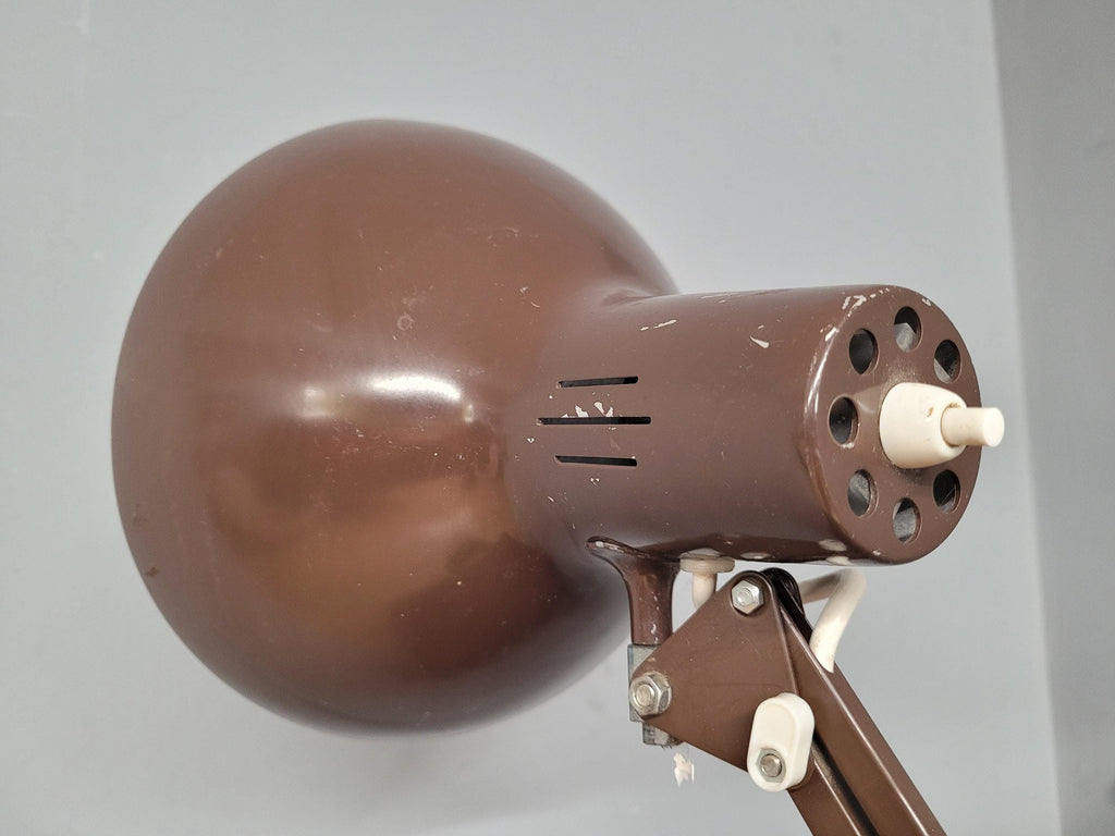 Vintage Brown Angle Desk Lamp Heavy Base Lighting Angled