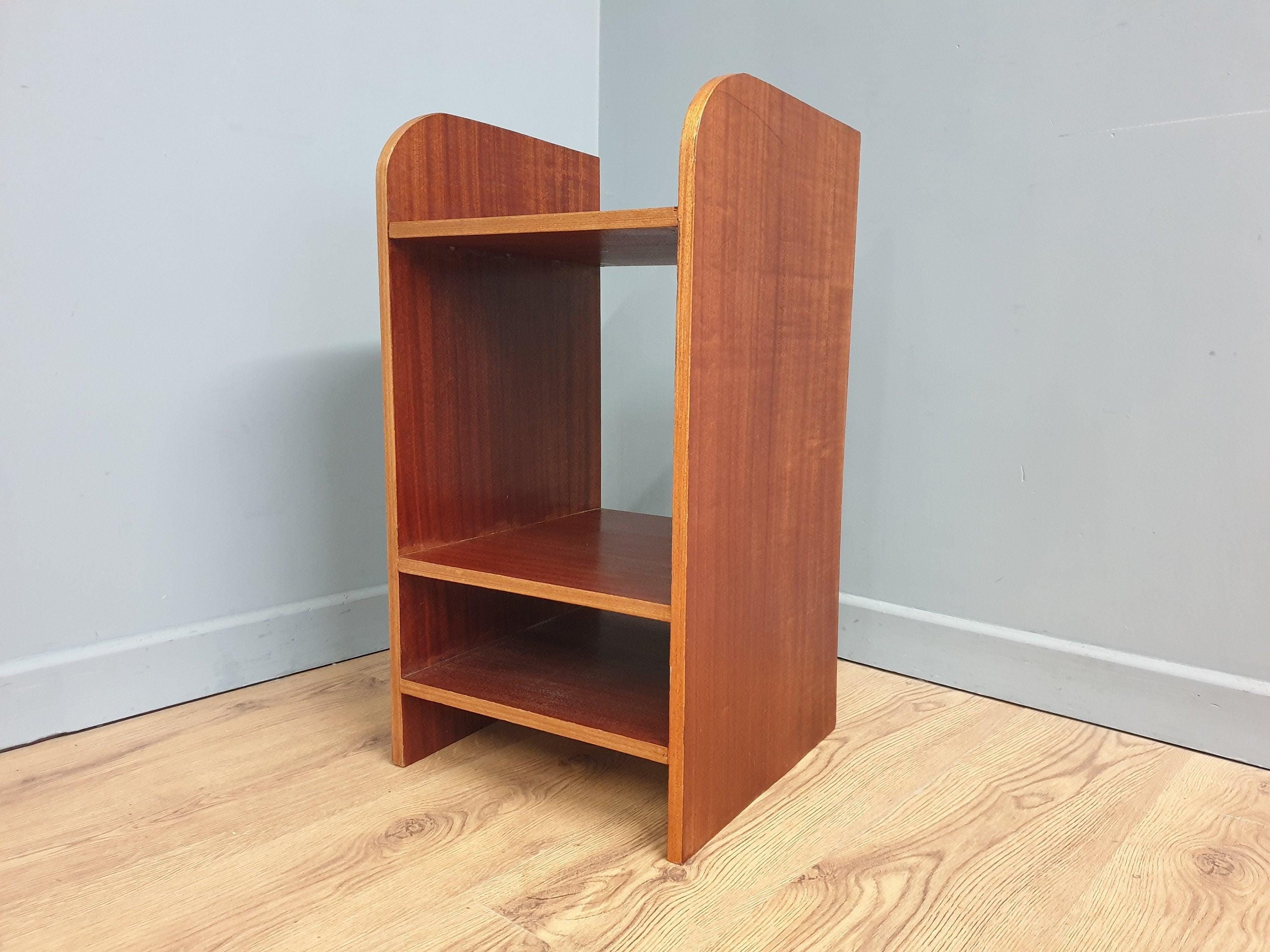Mid Century Danish Influenced Teak Bedside Shelves Night Stand Scandi Chic