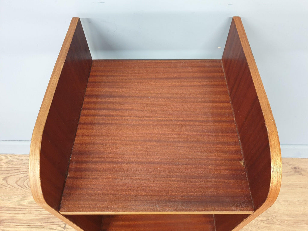 Mid Century Danish Influenced Teak Bedside Shelves Night Stand Scandi Chic