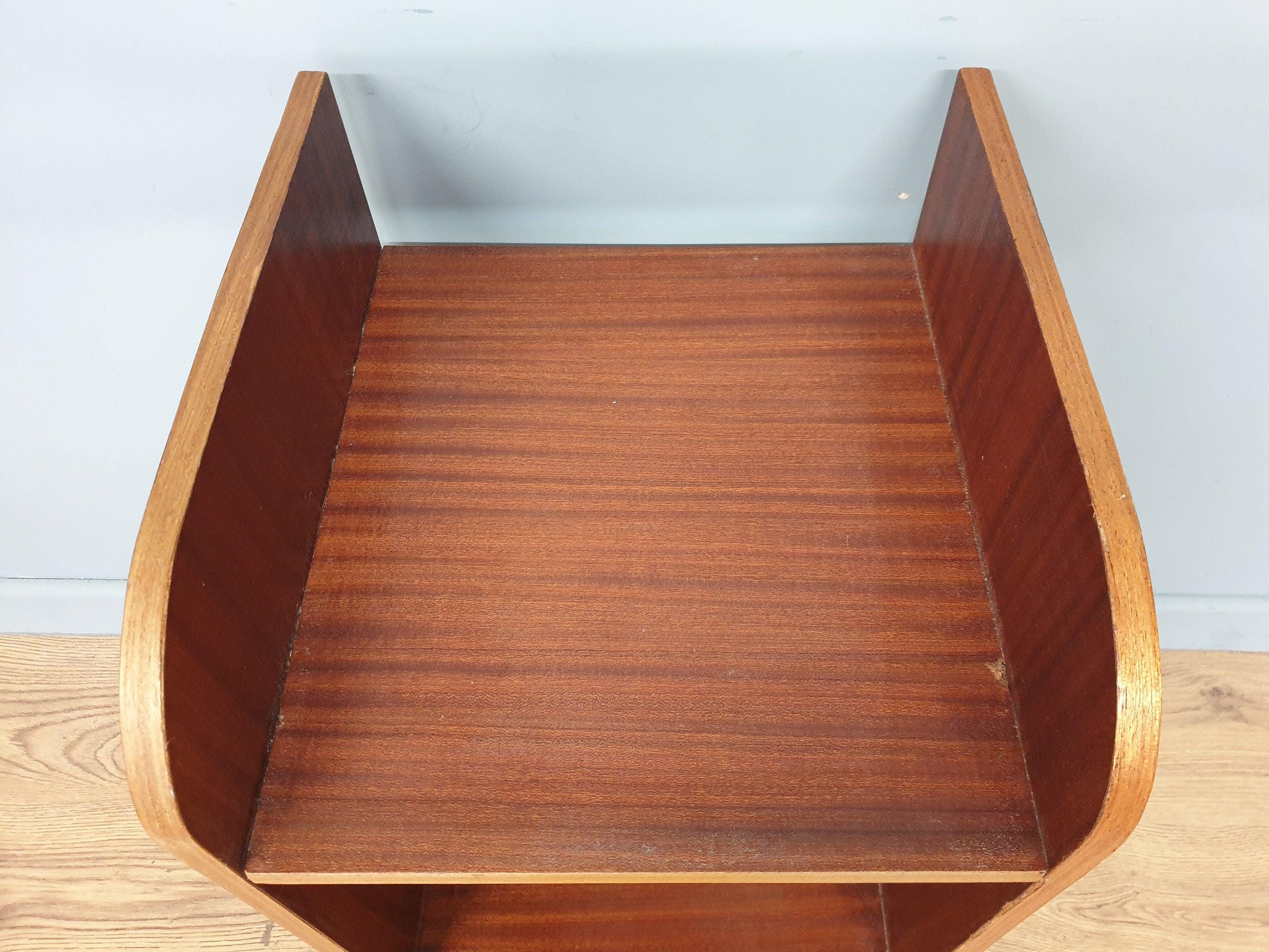 Mid Century Danish Influenced Teak Bedside Shelves Night Stand Scandi Chic