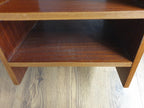Mid Century Danish Influenced Teak Bedside Shelves Night Stand Scandi Chic
