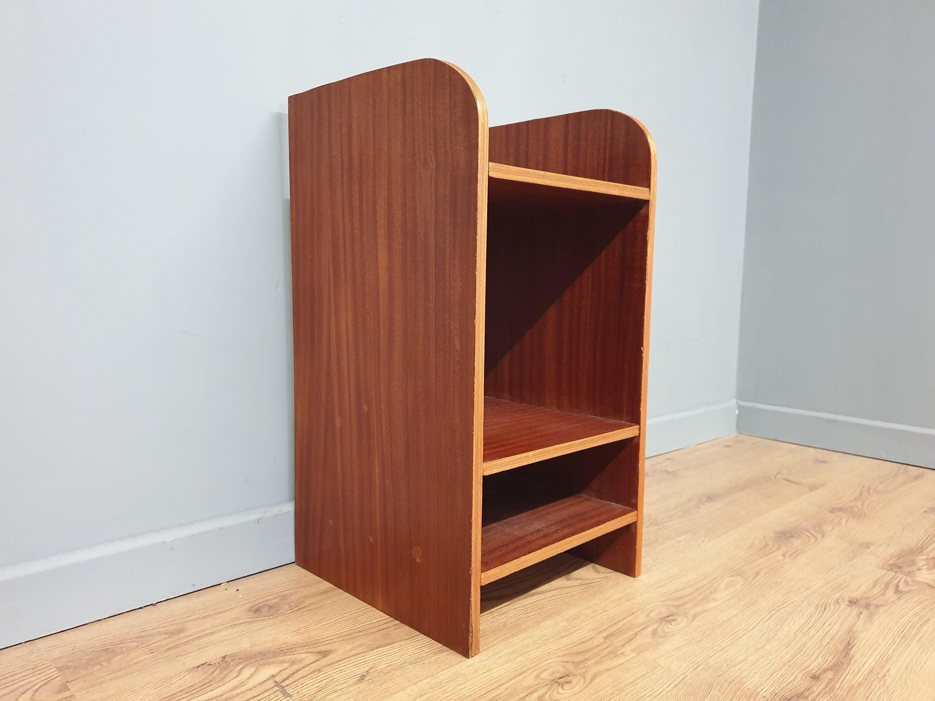 Mid Century Danish Influenced Teak Bedside Shelves Night Stand Scandi Chic