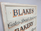 Vintage Distressed Rustic Hand Painted Blakes Bakery Sign Coat Rack