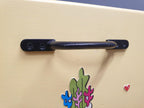 Large Vintage Painted Toy Chest Childs Blanket Box Ottoman