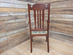Antique Mahogany Framed Edwardian Hall Bedroom Armchair William Morris Fabric