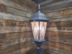 Vintage Metal Floor Standing Street Lamp Post 7'7" tall