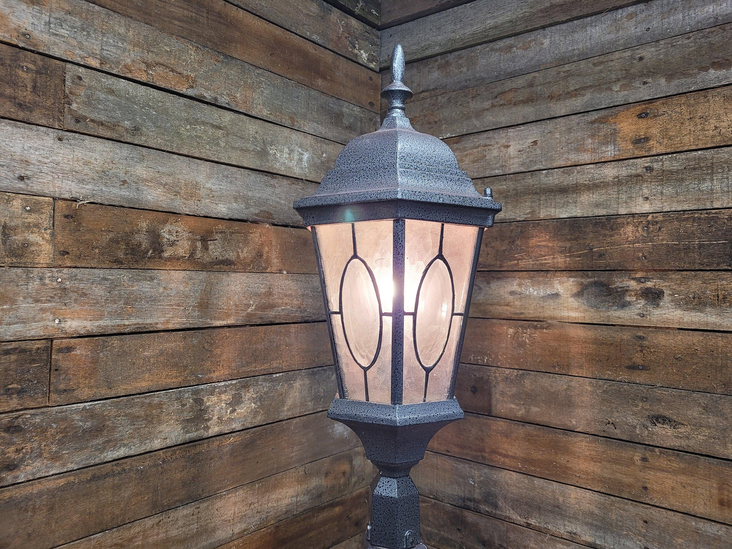 Vintage Metal Floor Standing Street Lamp Post 7'7" tall