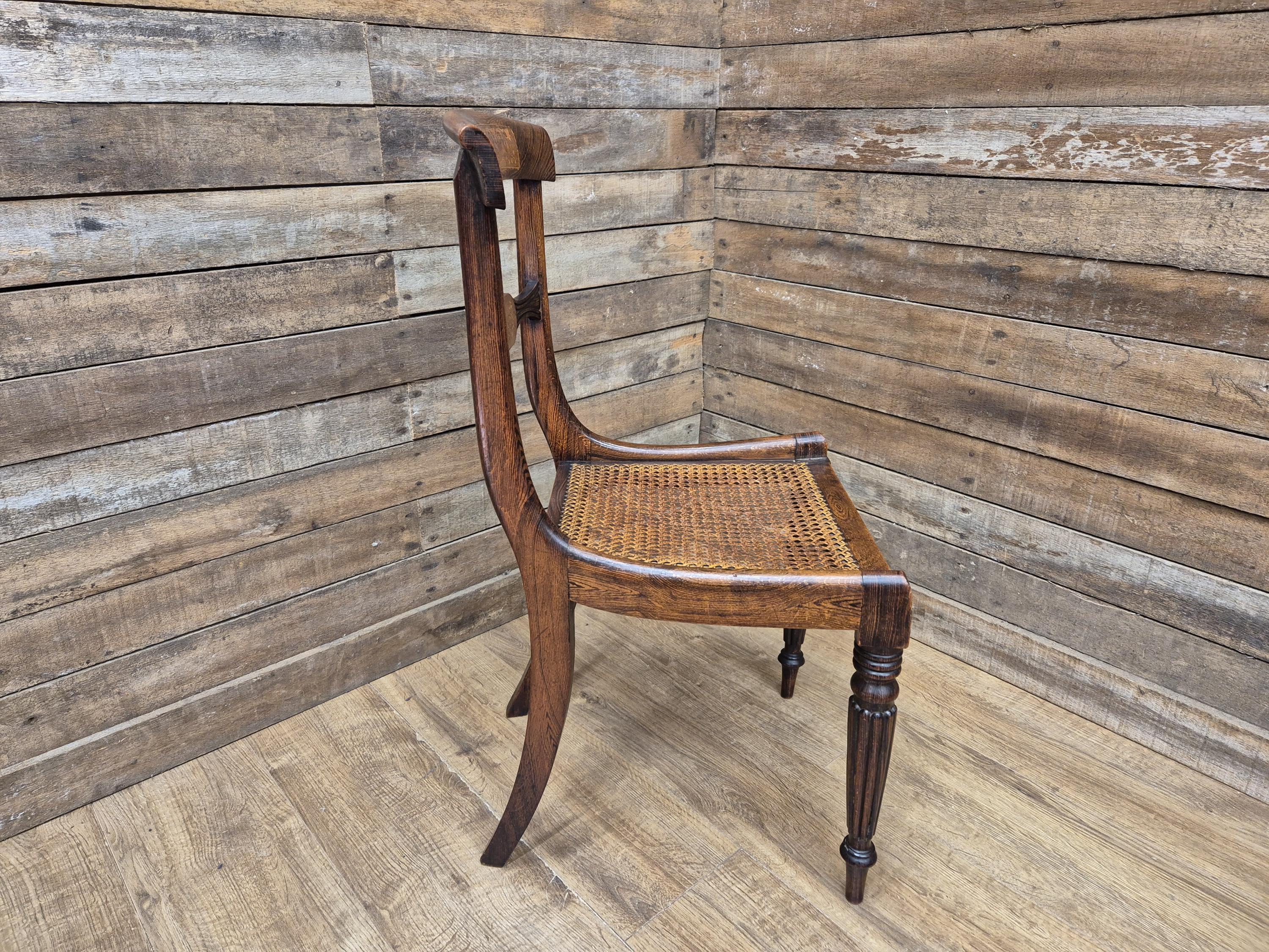 Antique Early 19th Century Regency Inlaid Rosewood Desk Hall Bedroom Chair