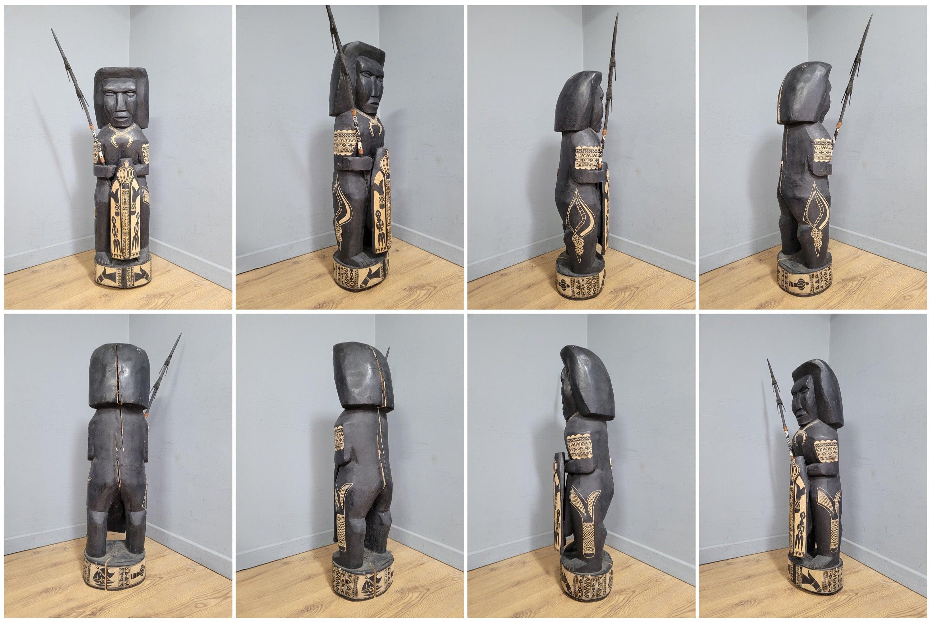 Large 47" Hand Carved Fijian Fertility Statue Interior Design Piece Tribal Art
